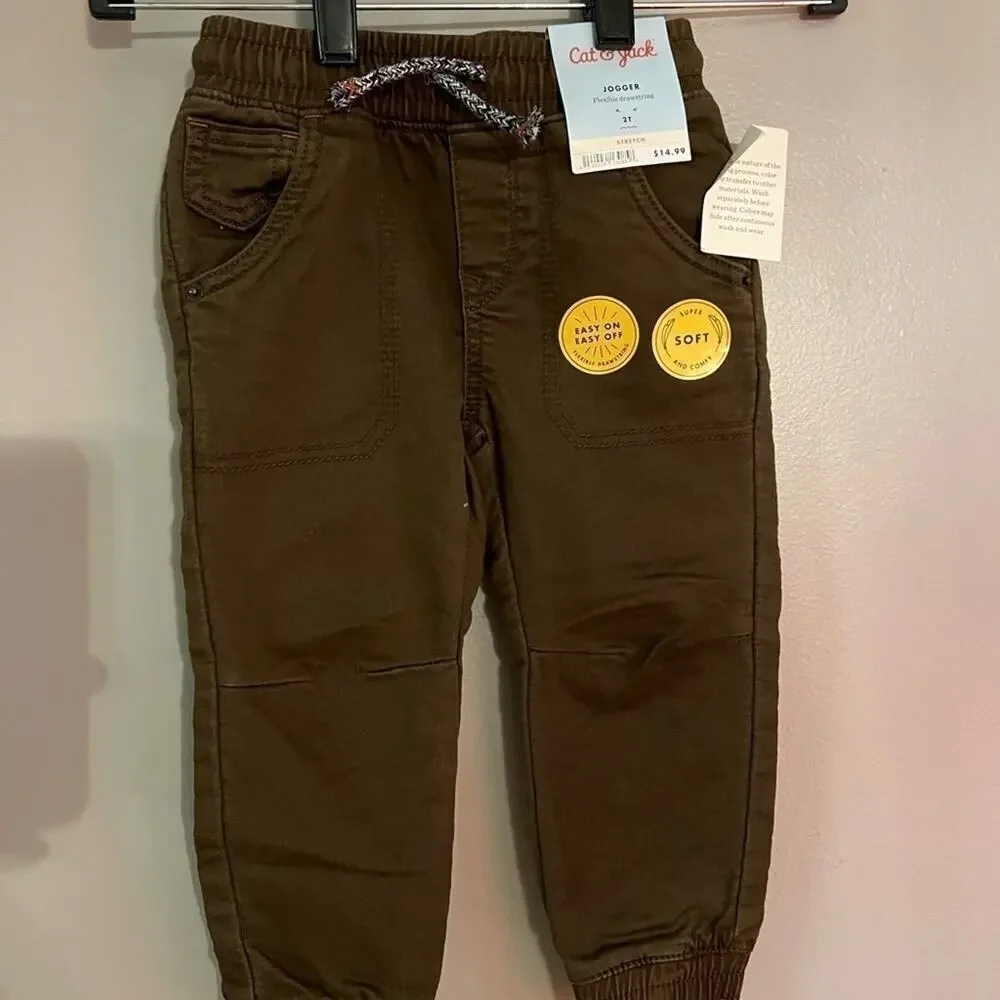 CAT AND JACK SHIRT WITH (2) PANTS SIZE 2T NWT
